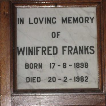 FRANKS Winifred 1898-1982