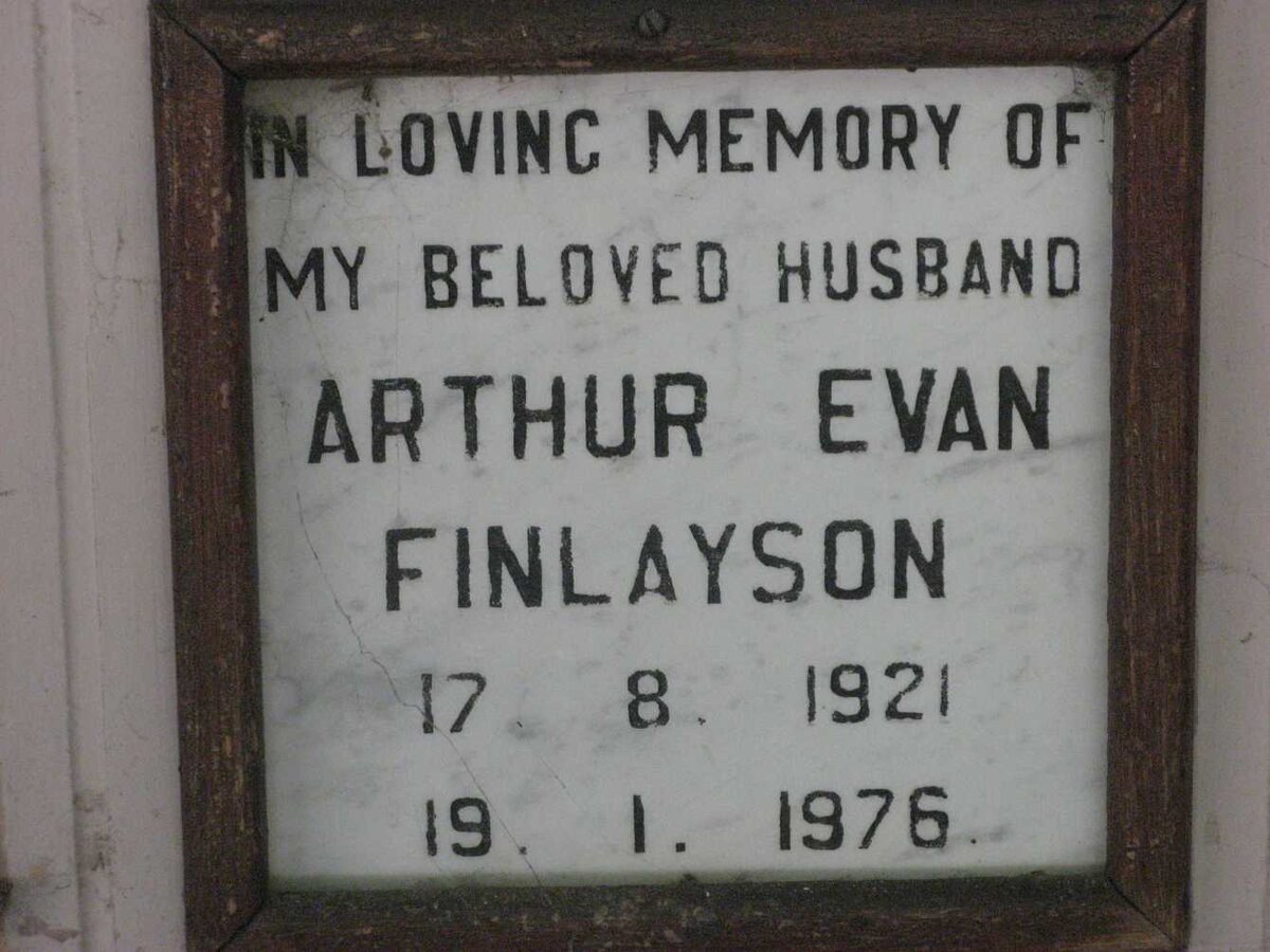 FINLAYSON Arthur Evan 1921-1976