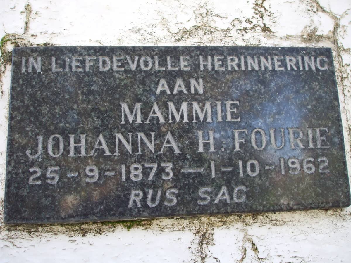 FOURIE Johanna H. 1873-1962
