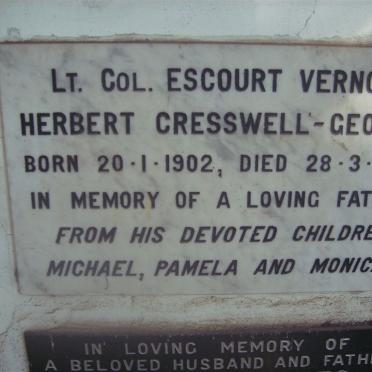 GEORGE Escourt Vernon Herbert, CRESSWELL 1902-1981