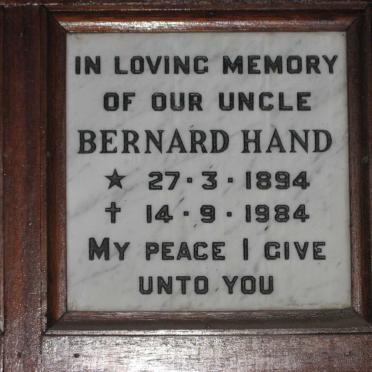 HAND Bernard 1894-1984