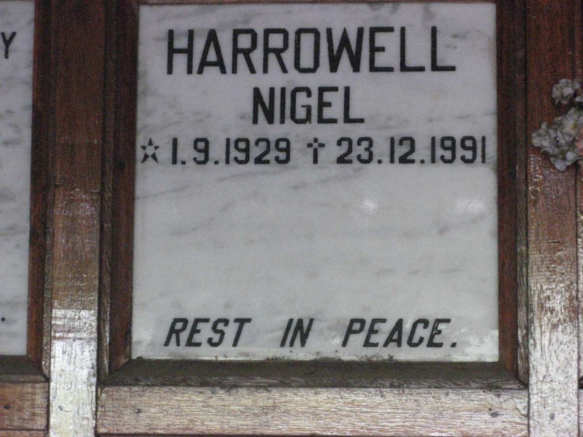 HARROWELL Nigel 1929-1991