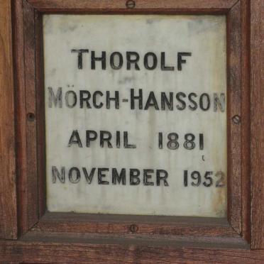 HANSSON Thorolf, MORCH 1881-1952
