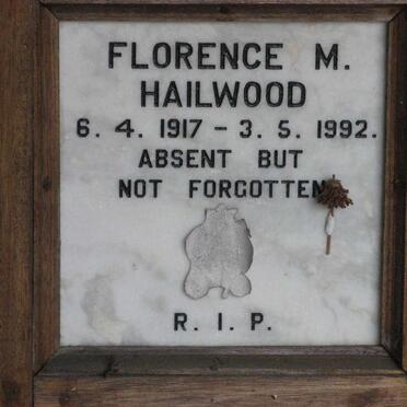 HAILWOOD Florence M. 1917-1992