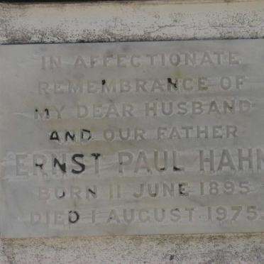 HAHN Ernst Paul 1895-1975