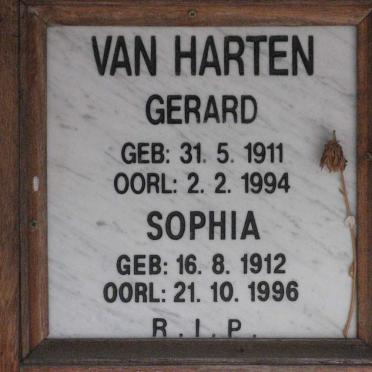 HARTEN Gerard, van 1911-1994 &amp; Sophia 1912-1996