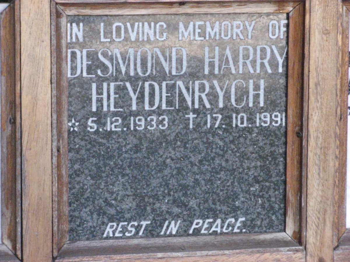 HEYDENRYCH Desmond Harry 1933-1991