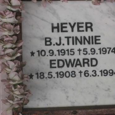 HEYER Edward 1908-1994 &amp; B.J. Tinnie 1915-1974
