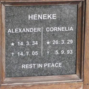 HENEKE Alexander 1934-2005 &amp; Cornelia 1929-1993