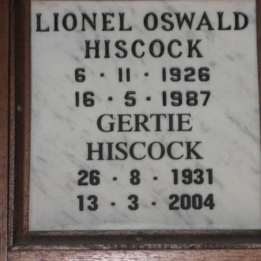 HISCOCK Lionel Oswald 1926-1987 &amp; Gertie 1931-2004