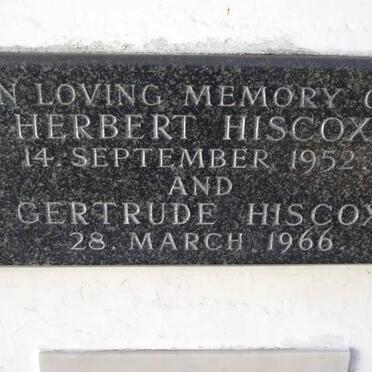HISCOX Herbert -1952 &amp; Gertrude -1966