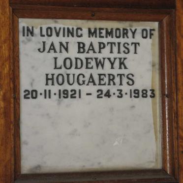 HOUGAERTS Jan Baptist Lodewyk 1921-1983