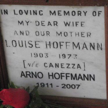 HOFFMANN Arno 1911-2007 &amp; Louise CANEZZA 1903-1973