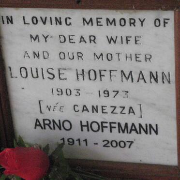 HOFFMANN Arno 1911-2007 &amp; Louise CANEZZA 1903-1973