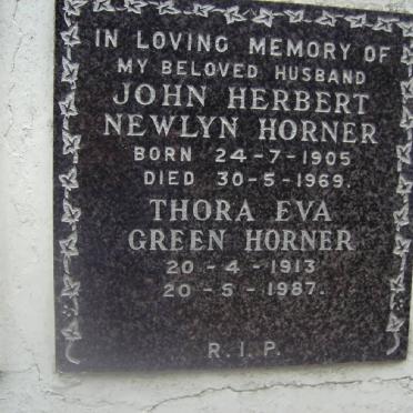 HORNER John Herbert Newlyn 1905-1969 &amp; Thora Eva Green 1913-1987