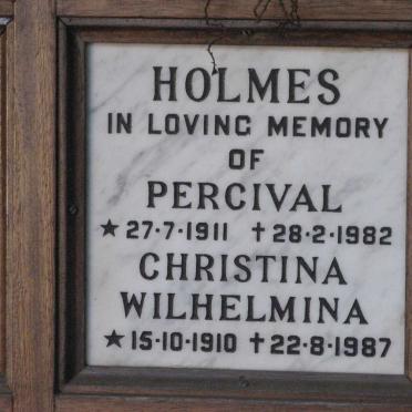 HOLMES Percival 1911-1982 &amp; Christina Wilhelmina 1910-1987
