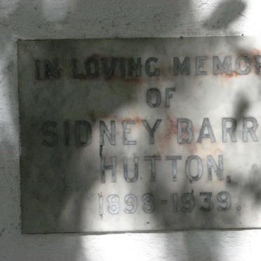 HUTTON Sidney Barry 1898-1939