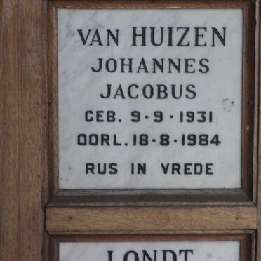HUIZEN Johannes Jacobus, van 1931-1984