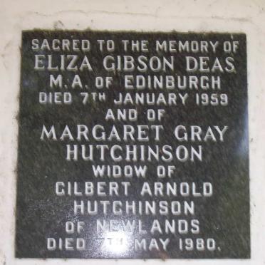 HUTCHINSON Gilbert Arnold &amp; Margaret Gray -1980