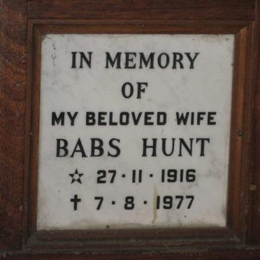 HUNT Babs 1916-1977