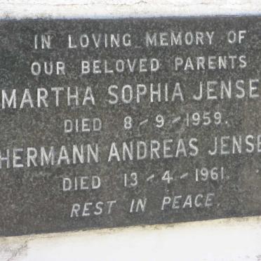 JENSEN Hermann Andreas -1961 &amp; Martha Sophia -1959