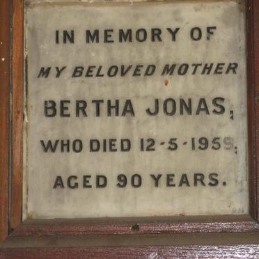 JONAS Bertha -1959