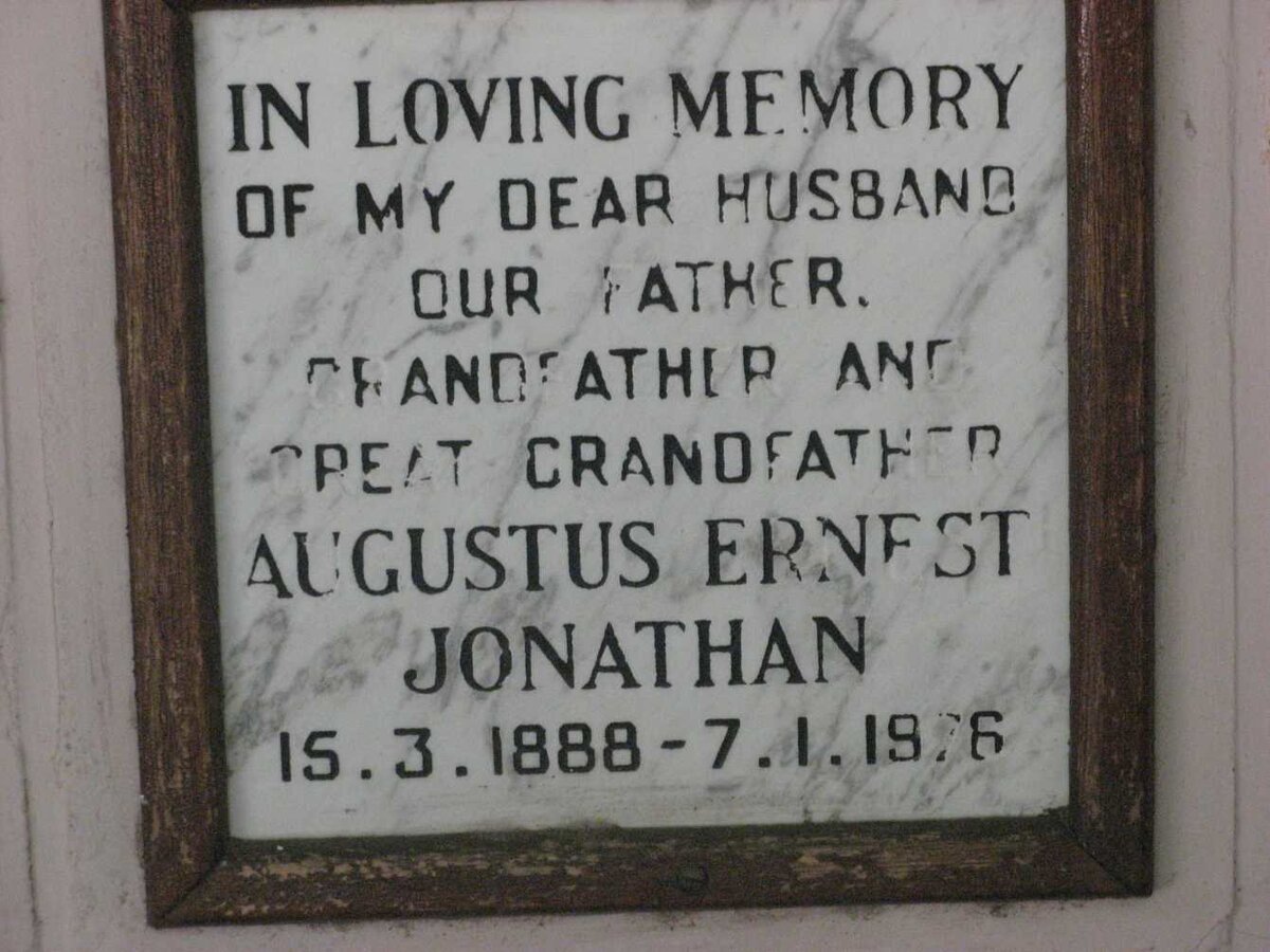 JONATHAN Augustus Ernest 1888-1976