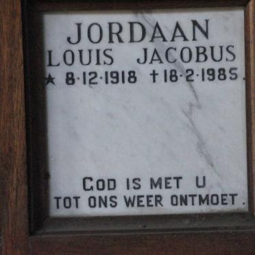JORDAAN Louis Jacobus 1918-1985