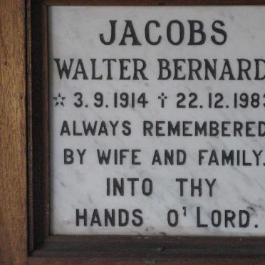 JACOBS Walter Bernard 1914-1983