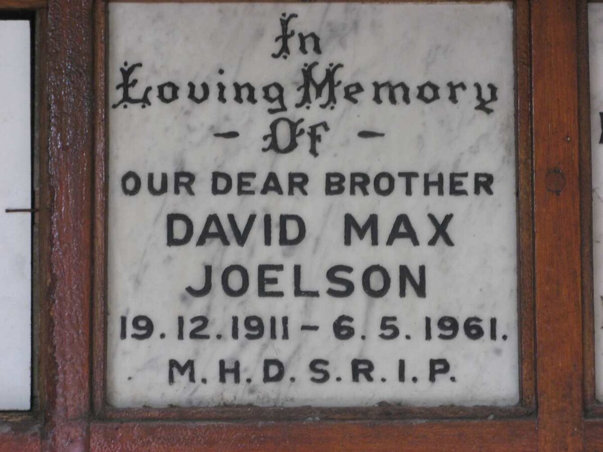 JOELSON David Max 1911-1961