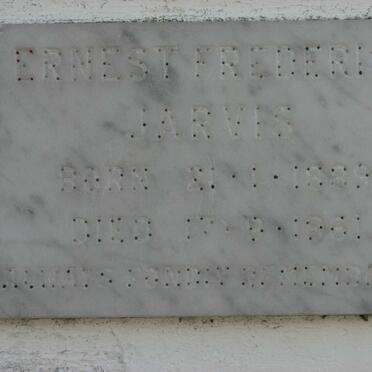 JARVIS Ernest Frederick 1889-1961