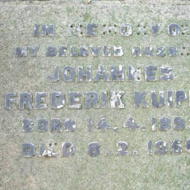 KUIPER Johannes Frederik 1895-1950