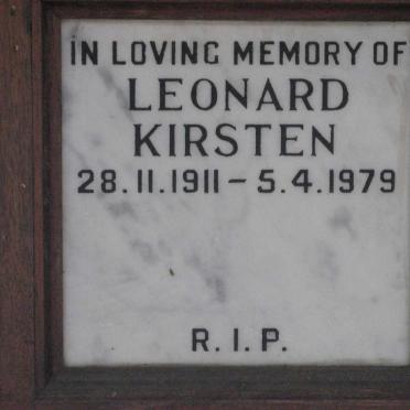 KIRSTEN Leonard 1911-1979