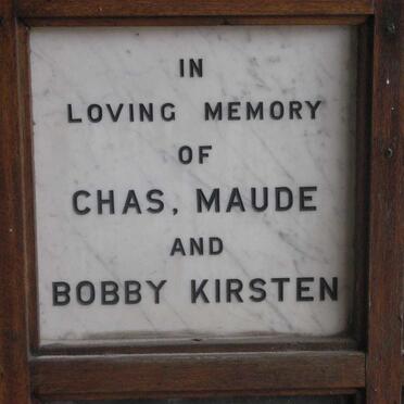 KIRSTEN Chas :: KIRSTEN Maude :: KIRSTEN Bobby