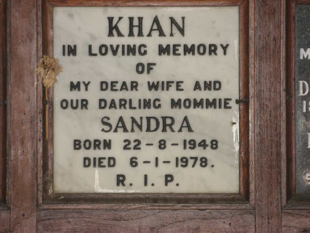 KHAN Sandra 1948-1978