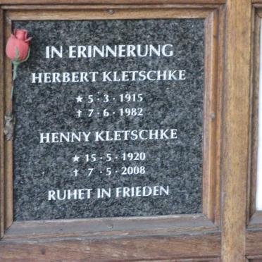 KLETSCHKE Herbert 1915-1982 &amp; Henny 1920-2008
