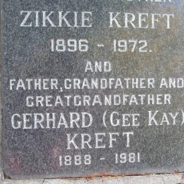KREFT Gerhard 1888-1981 &amp; Zikkie 1896-1972 
