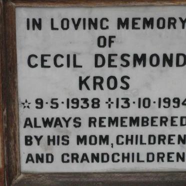 KROS Cecil Desmond 1938-1994
