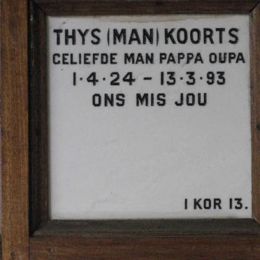 KOORTS Thys 1924-1993