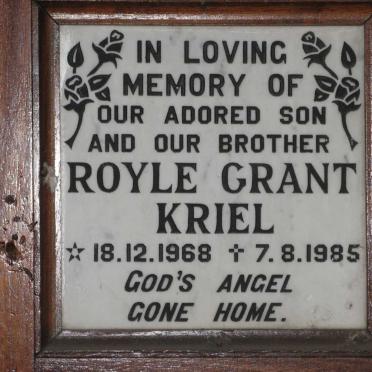 KRIEL Royle Grant 1968-1985