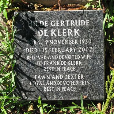 KLERK Hilde Gertrude, de 1930-2007