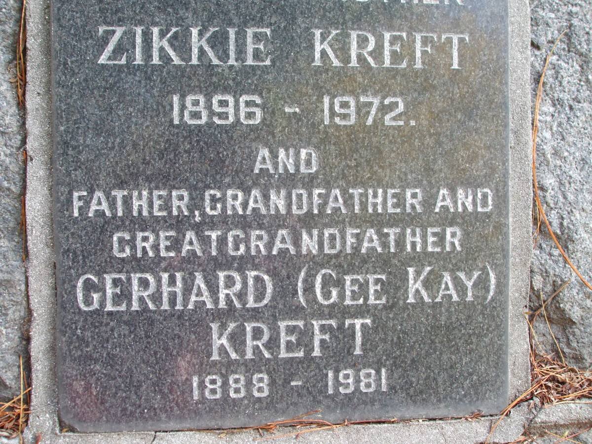 KREFT Gerhard 1888-1981 &amp; Zikkie 1896-1972 