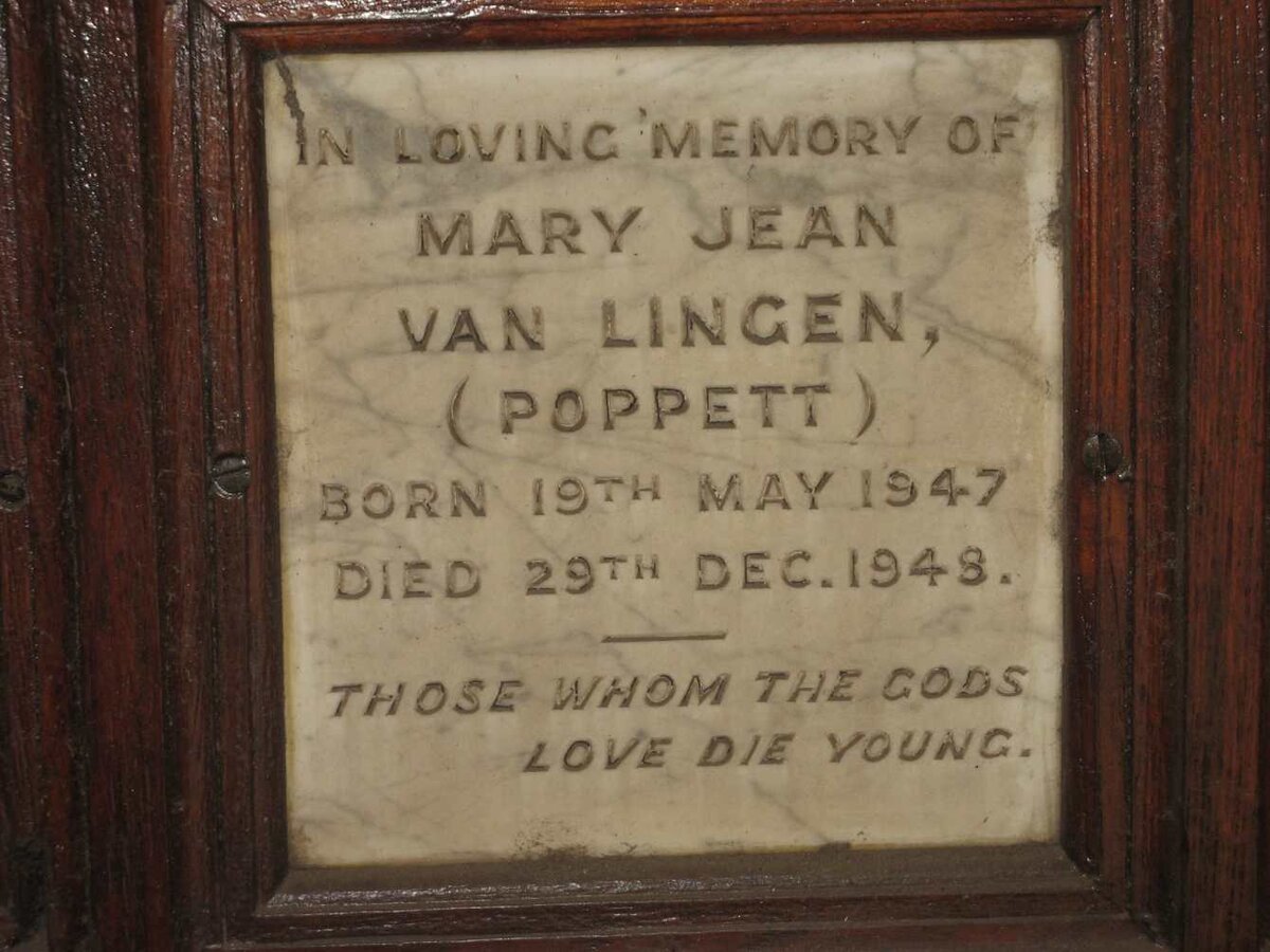 LINGEN Mary Jean, van 1947-1949