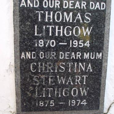 LITHGOW Thomas 1870-1954 &amp; Christina Stewart 1875-1974