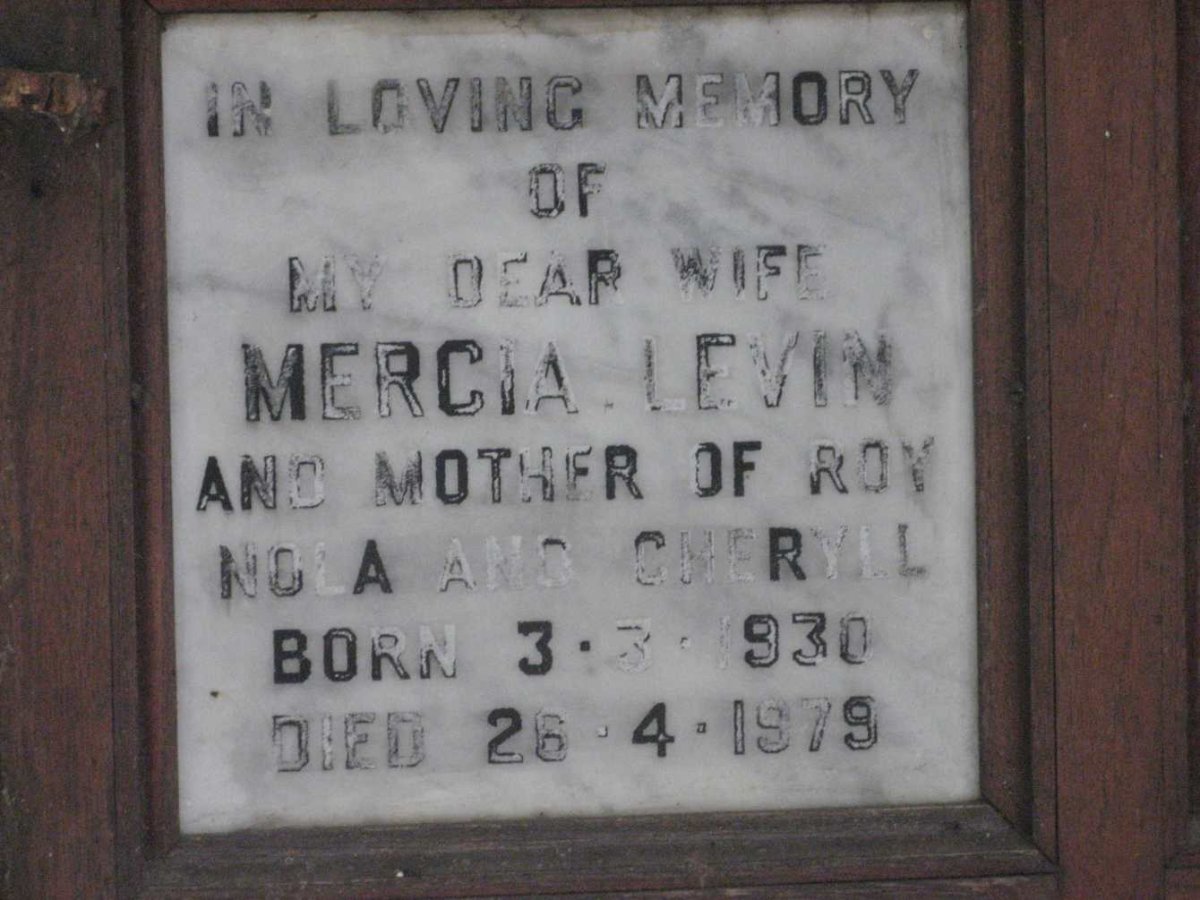 LEVIN Mercia 1930-1979