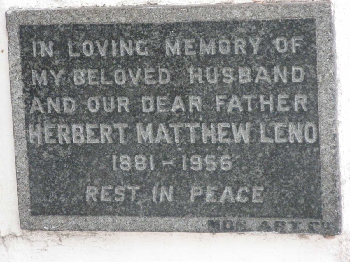 LENO Herbert Matthew 1881-1956
