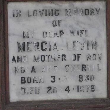 LEVIN Mercia 1930-1979