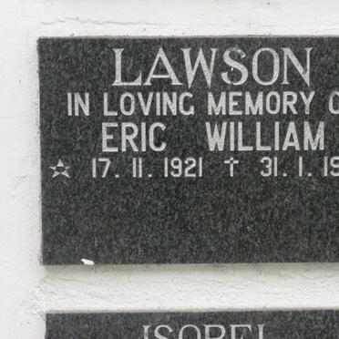 LAWSON Eric William 1921-1990
