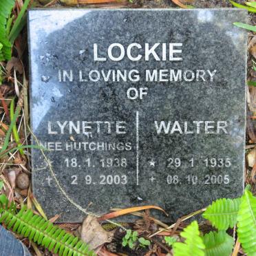 LOCKIE Walter 1935-2005 &amp; Lynette HUTCHINGS 1938-2003