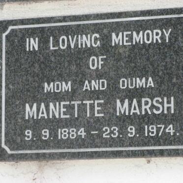 MARSH Manette 1884-1974